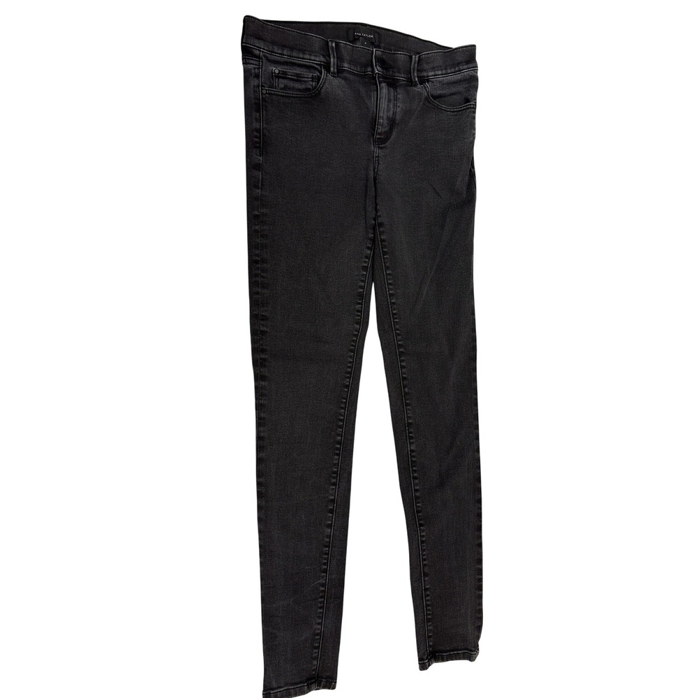 Ann Taylor The Skinny Jeans Womens 4T Black Stretch‎ Mid Rise Denim